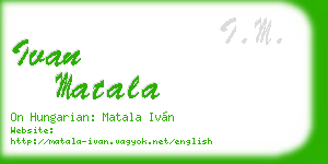 ivan matala business card